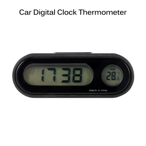 Portable 2 In 1 LED Car Electronic Clock Thermometer