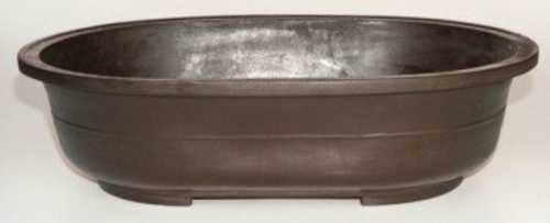 Brown Mica Bonsai Pot - Oval16.75" x 11.75" x 4.0"OD15.25" x 10.25" x