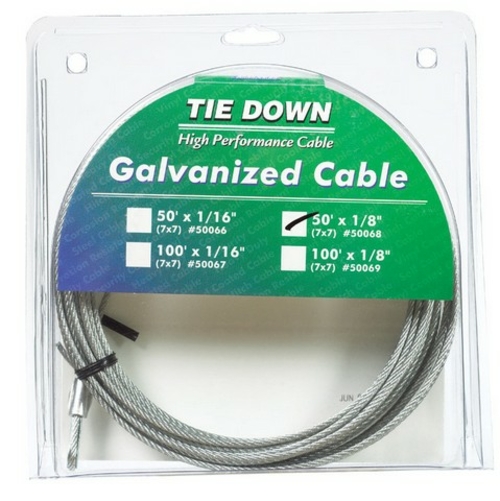 Tie Down Engineering 50068 0.12 in. Galvanized Cable