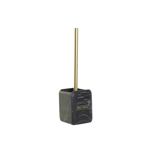 Toilet Brush DKD Home Decor Black Golden Metal Resin Marble 9,5 x 9,5