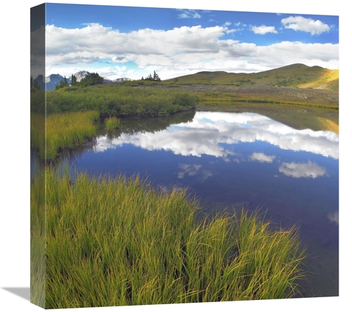 Global Gallery GCS-460935-1818-142 18 x 18 in. Clouds Reflected in Wat