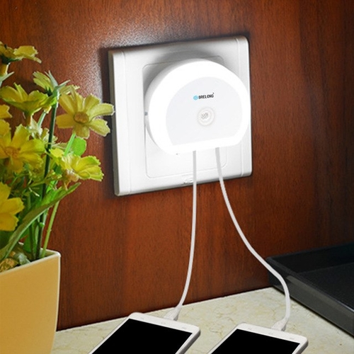 Original Portable Dual USB Charger Night Light LED