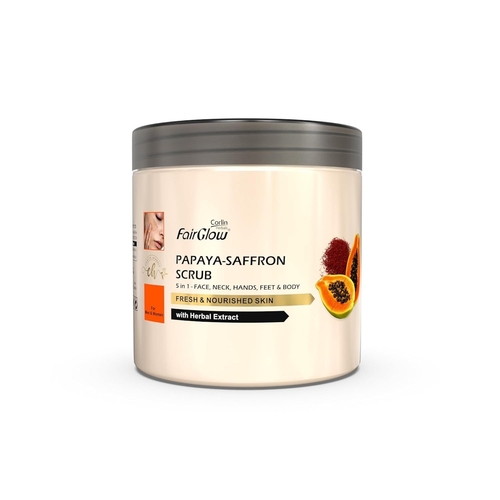 Glow Papaya Saffron Scrub for Face & Body Ideal for any skin type 800g