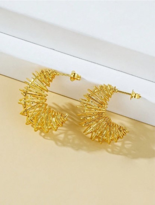 Cross-Border Spring Style Earrings For Women (Color-GOLDEN)