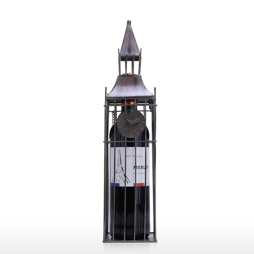 Big Bell Tower Wine Rack Tabletop Art Decoration