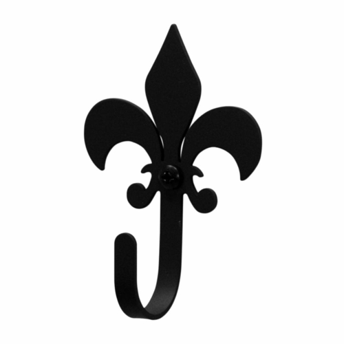 Wrought Iron Fleur-de-Lis Wall Hook Decorative Xsmall