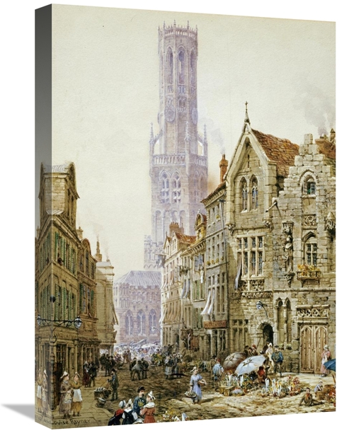 Global Gallery GCS-267073-22-142 22 in. Flower Sellers in Bruges Art P