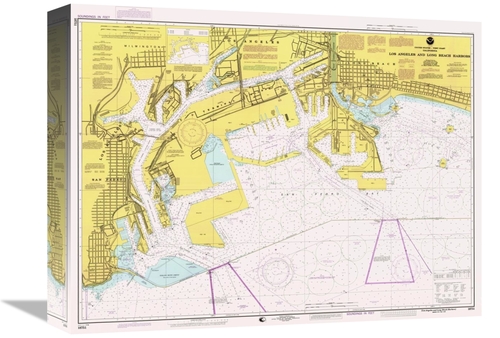 Global Gallery GCS-450531-16-142 16 in. Nautical Chart - Los Angeles &