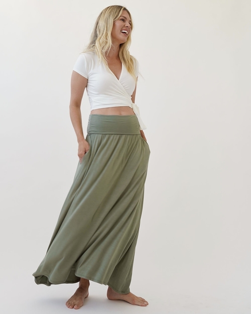 Bamboo Yoga Maxi Skirt