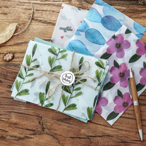 3PCS/PACK Litmus Paper Leaf Flower Envelope