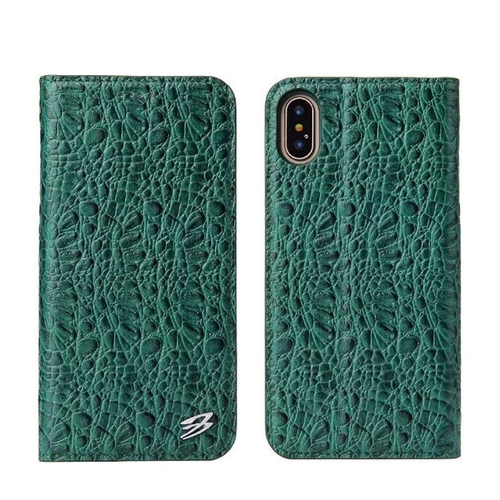 Blackish Green Crocodile iPhone X Wallet Case
