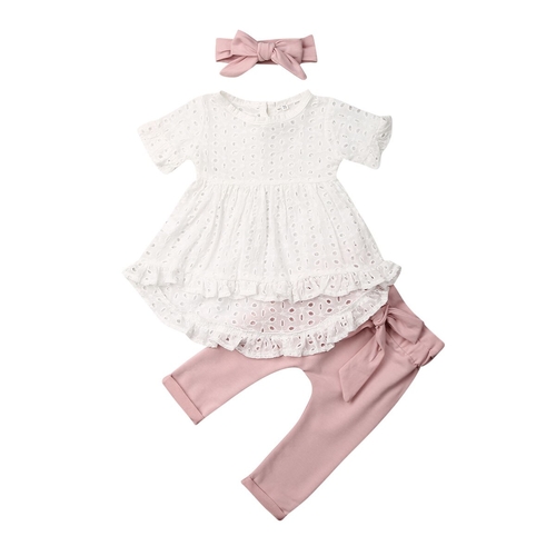 0 24M Summer Princess Kids Baby Girls Clothes Sets