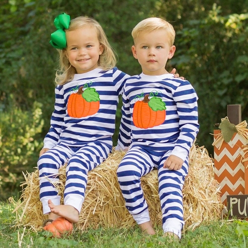 Unisex Kids Clothes Outfits Halloween Pumpkin