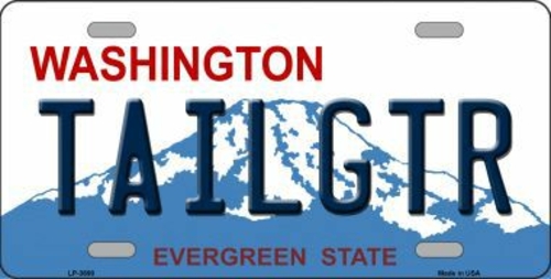 Smart Blonde LP-3690 Tailgtr Washington Novelty Metal License Plate