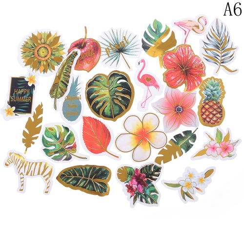 24 Pcs/Bag Vintage Bronzing Animals Cactus Paper