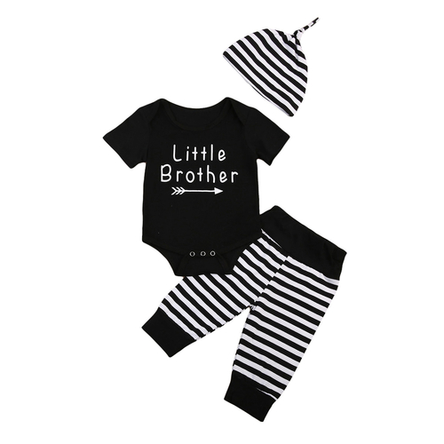 Simple Black Little Brother Newborn Toddler