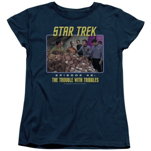 Trevco St-Original-The Trouble With Tribbles - Short Sleeve Womens Tee