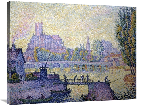 Global Gallery GCS-280051-36-142 36 in. Bridge at Auxerre Le Pont Due 