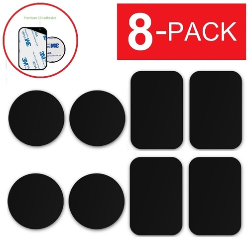 8-PACK Metal Plates Adhesive Sticker Replace For