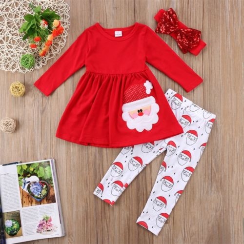 Christmas Toddler Kid Baby Girl Lovely Long Sleeve