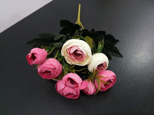 Artificial Peony Pink Rose Dry Bunch Flower