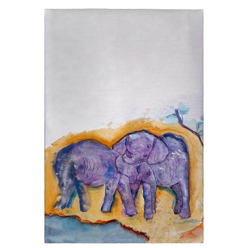 Betsy Drake GT412 Elephants Guest Towel - 20 x 20 in.