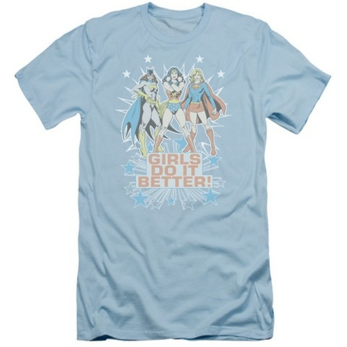 Trevco Dc-Girls Do It Better - Short Sleeve Adult 30-1 Tee - Light Blu