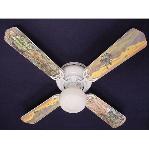 Ceiling Fan Designers 42FAN-KIDS-ATMH Army Tanks Military Helicopter C