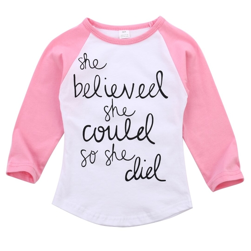 Fashion Toddler Kids Baby Girls Tees Babies Girl