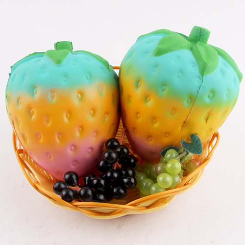 Arrival Rainbow Strawberry Squishy Stress Relief