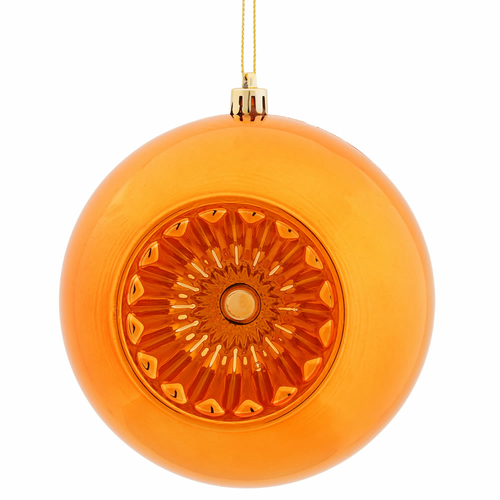 Vickerman N175518D 4.75 in. Burn Orng Shy Star Brite Ornament Ball - 4