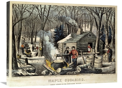 Global Gallery GCS-266133-30-142 30 in. Maple Sugaring - Early Spring 