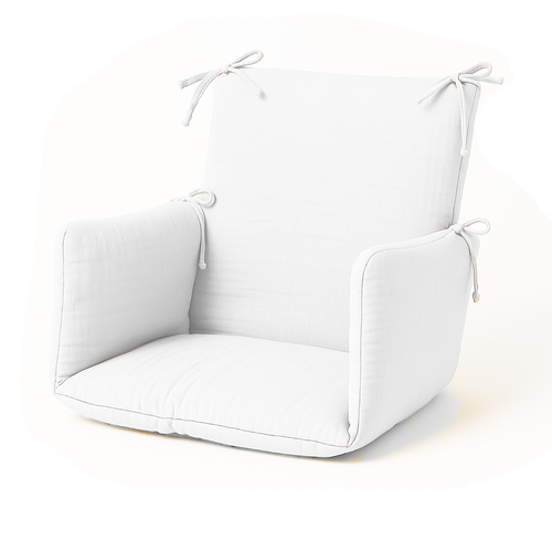 Cushion High Chair in Organic Cotton - White