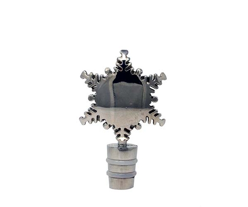 LS Arts XM-1110 Bottle Stopper - Snowflake Metal