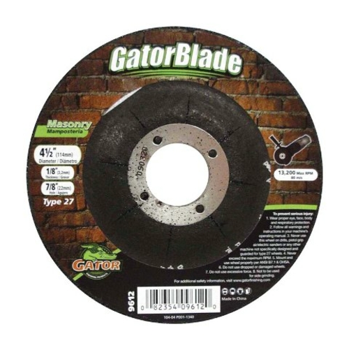 Gator Grit 9612 4.5 x 0.12 x 0.88 in. Masonry Wheel