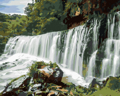 Paint by Numbers - WATERFALL IN ENGLAND