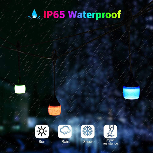 41FT LED Outdoor Fairy String Light Hanging Bulb Waterproof Garden