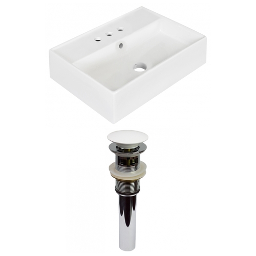 American Imaginations AI-31226 19.75 in. Wall Mount White Vessel Set f