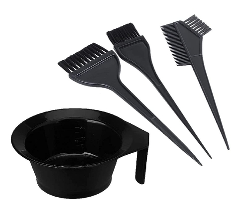 Plastic Dye Brush and Mixing Bowl Hair Colouring Kit