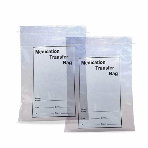 Pack of 1000 Medication Transfer Bags, Clear 8 x 10. Low Density