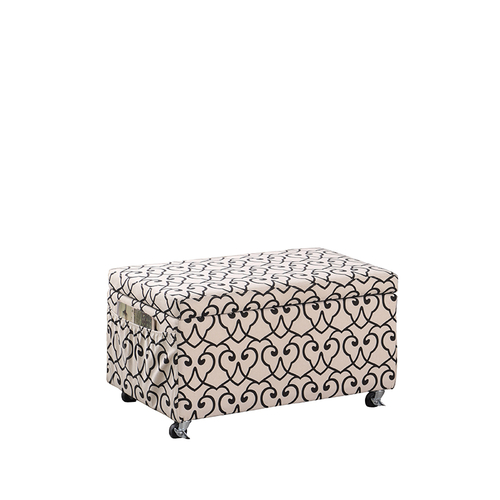 Ore Furniture HB4791 17 in. Stencil Storage Bench Seat with Side Pocke