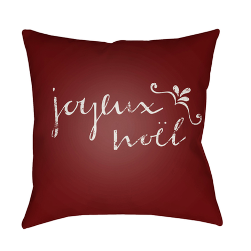 Surya JOY014-2020 20 x 20 x 4 in. Joyeux Square Throw Pillow, Red 