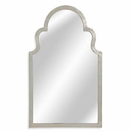 Bassett Mirror M3750EC Mina Wall Mirror, Silver Leaf