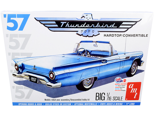 Skill 3 Model Kit 1957 Ford Thunderbird Convertible 2-in-1 Kit 1/16