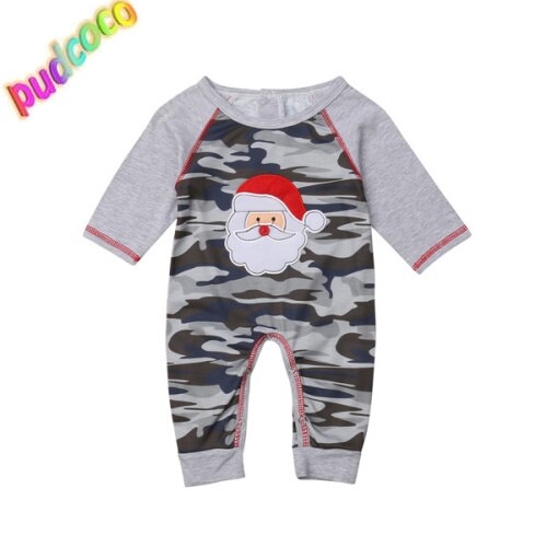 Christmas Newborn Baby Boys Girls Santa Camo