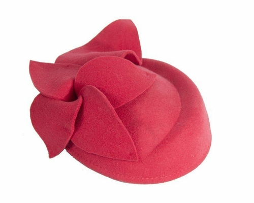 Red felt pillbox fascinator