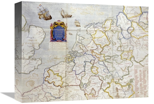 Global Gallery GCS-266163-16-142 16 in. Watercolour Map of Northern Eu