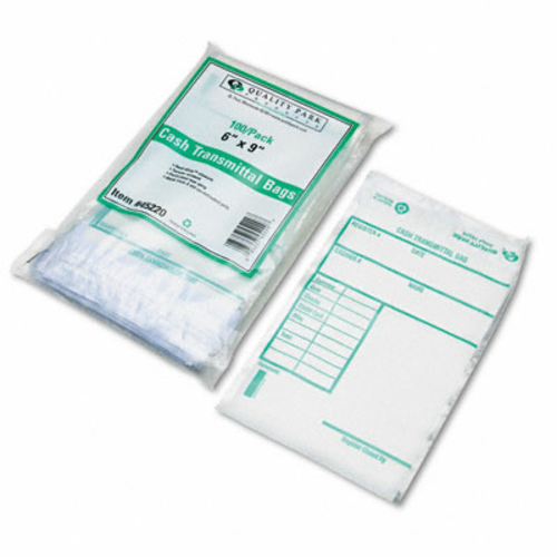 Quality Park 45220 Cash Transmittal Bags with Printed Info Block  6 x 