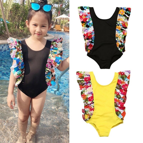 5-10Years Fashion Kids Girls Swimwear Floral