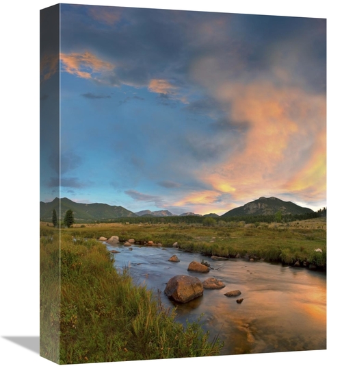 Global Gallery GCS-397030-1216-142 12 x 16 in. Sunset Over River & Pea